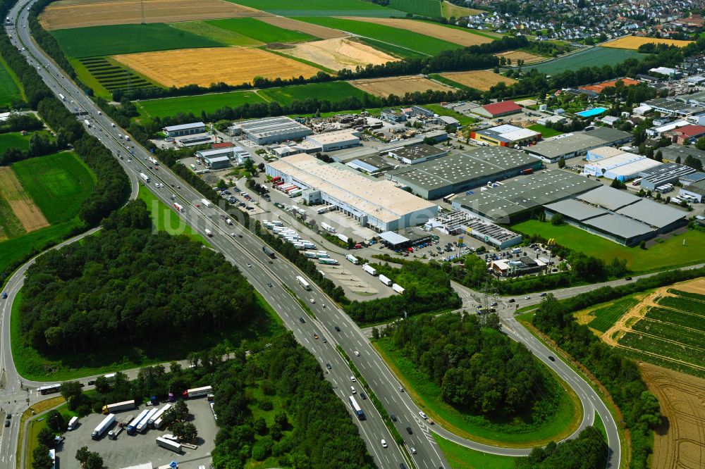 Ilsfeld von oben - Verteilzentrum auf dem Gelände der HAVI Logistics in Ilsfeld im Bundesland Baden-Württemberg, Deutschland