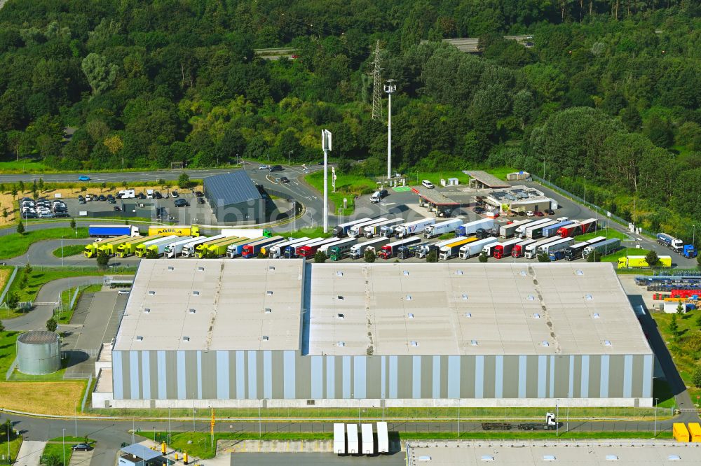 Luftaufnahme Rheinberg - Verteilzentrum auf dem Gelände der HAVI Logistics in Rheinberg im Bundesland Nordrhein-Westfalen, Deutschland