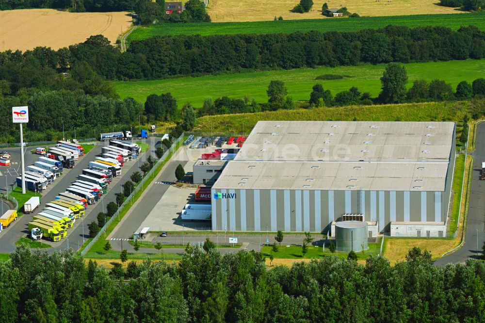 Luftaufnahme Rheinberg - Verteilzentrum auf dem Gelände der HAVI Logistics in Rheinberg im Bundesland Nordrhein-Westfalen, Deutschland