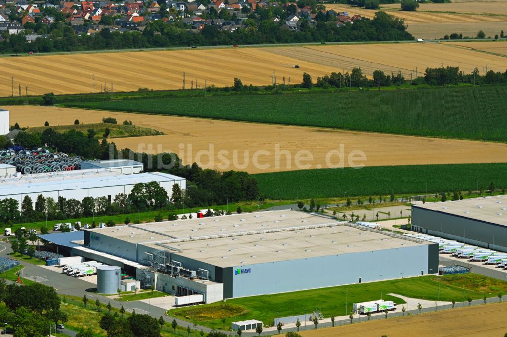 Wunstorf von oben - Verteilzentrum auf dem Gelände der HAVI Logistics in Wunstorf im Bundesland Niedersachsen, Deutschland