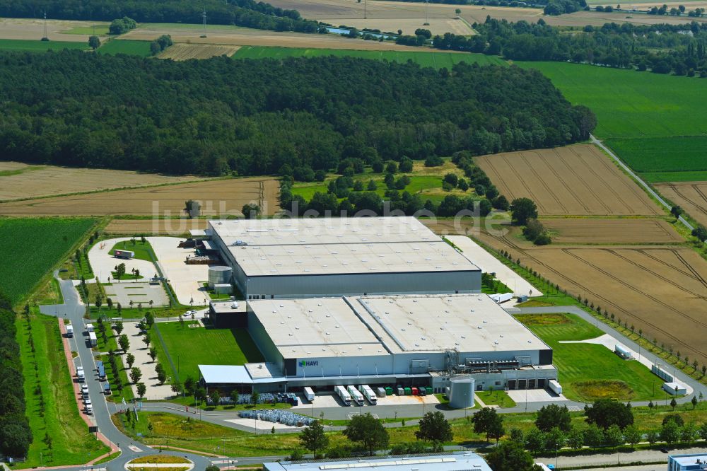 Wunstorf von oben - Verteilzentrum auf dem Gelände der HAVI Logistics in Wunstorf im Bundesland Niedersachsen, Deutschland