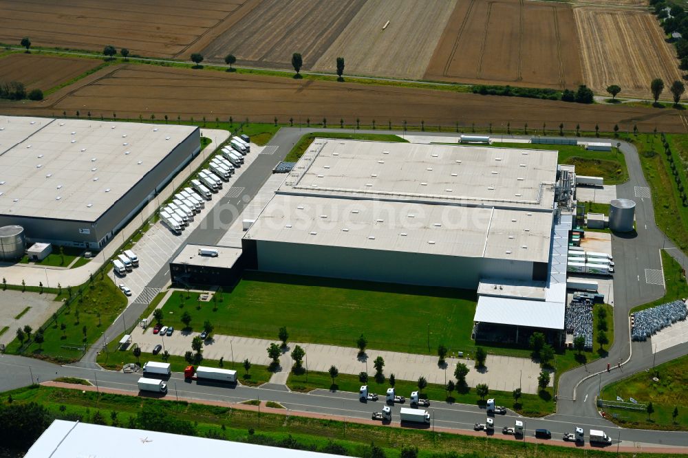 Wunstorf aus der Vogelperspektive: Verteilzentrum auf dem Gelände der HAVI Logistics in Wunstorf im Bundesland Niedersachsen, Deutschland