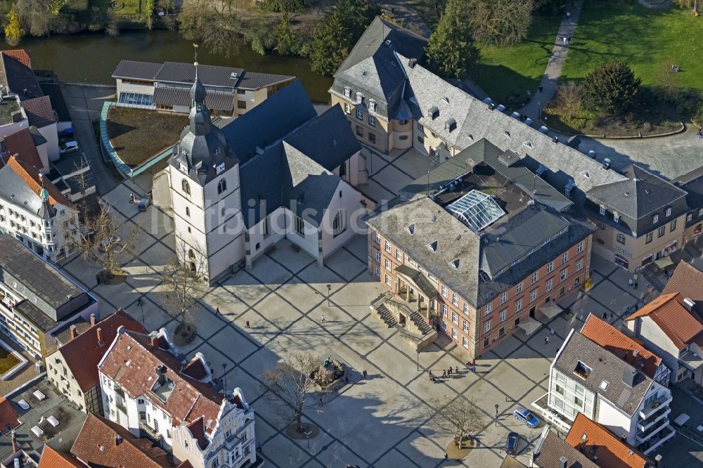 Detmold von oben - Verwaltungs- Gebäude Kreishaus Detmold mit Straßenverkehrsamt an der Felix-Fechenbach-Straße in Detmold im Bundesland Nordrhein-Westfalen