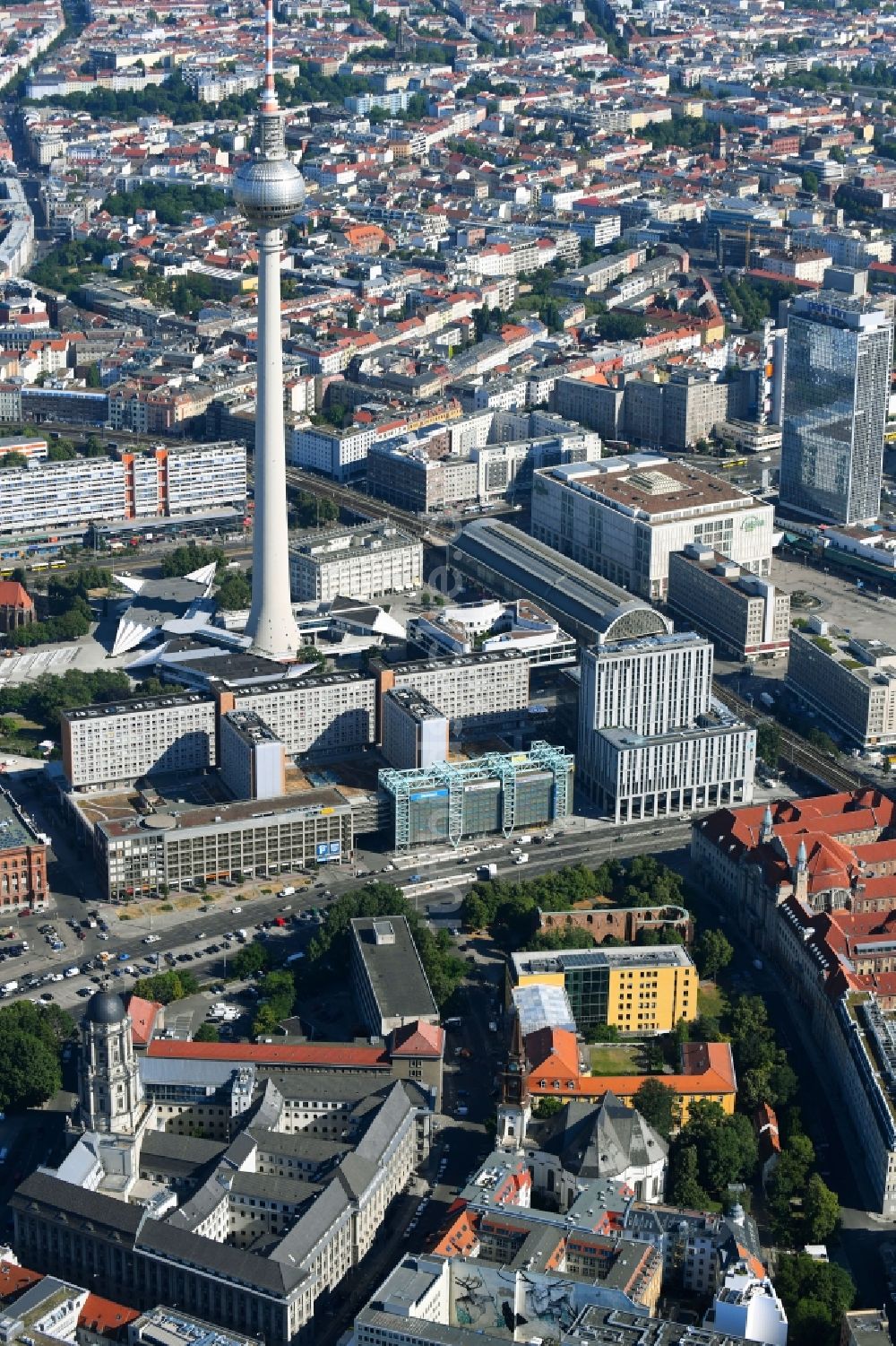 Luftbild Berlin - Verwaltungsgebäude Altes Stadthaus am Molkenmarkt im Stadtteil Mitte in Berlin