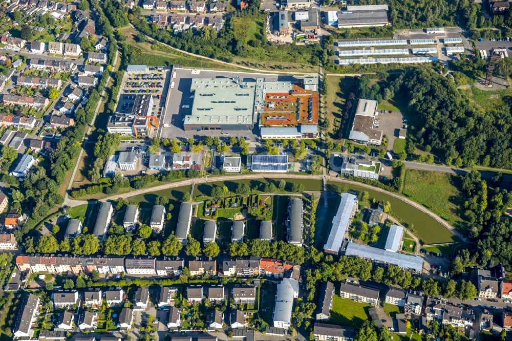 Bochum von oben - Verwaltungsgebäude und Bürokomplex der JIL-Invest GmbH & Co. oHG in der Josef-Haumann-Straße in Bochum im Bundesland Nordrhein-Westfalen, Deutschland