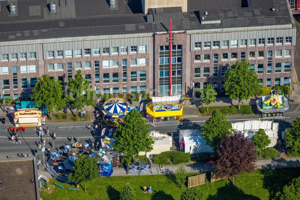 Luftbild Witten - Verwaltungsgebäude des Finanzdienstleistungs- Unternehmens Sparkasse Witten - Hauptstelle in Witten im Bundesland Nordrhein-Westfalen