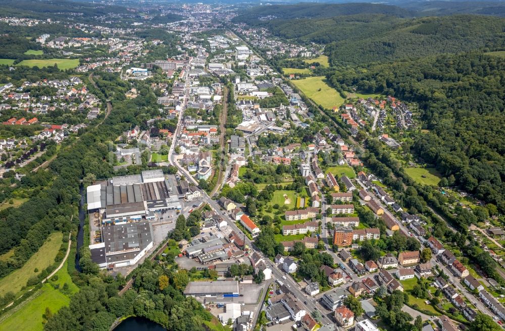 Luftbild Gevelsberg - Verwaltungsgebäude des Industriegebietes an der Hagener Straße in Gevelsberg im Bundesland Nordrhein-Westfalen - NRW, Deutschland