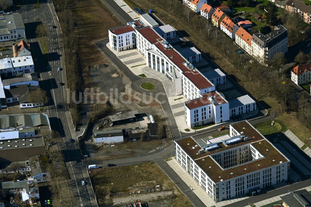 Kassel aus der Vogelperspektive: Verwaltungsgebäude des Jobcenter Stadt Kassel und der Agentur für Arbeit Kassel an der Lewinskistraße in Kassel im Bundesland Hessen, Deutschland