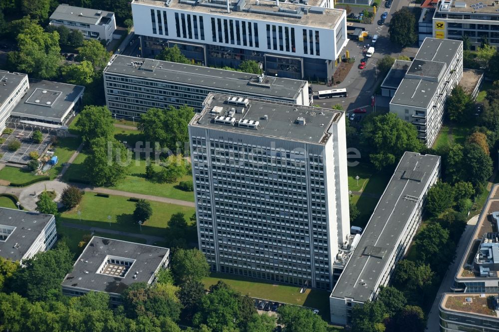 Luftbild Bonn - Verwaltungsgebäude der staatlichen Behörde Bundesnetzagentur im Tulpenfeld-Hochhaus im Ortsteil Gronau in Bonn im Bundesland Nordrhein-Westfalen, Deutschland