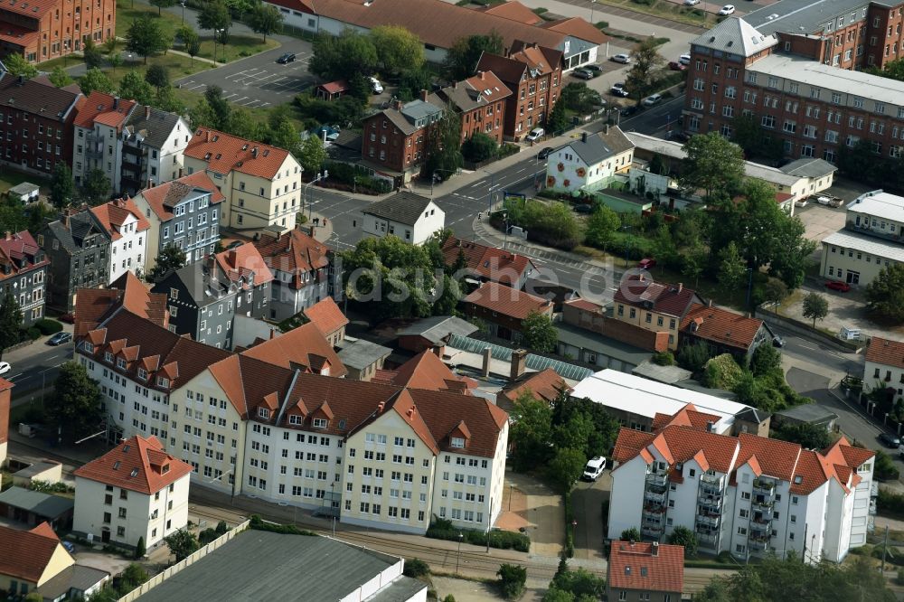 Luftaufnahme Gotha - Verwaltungsgebäude der staatlichen Behörde Finanzamt Gotha in Gotha im Bundesland Thüringen