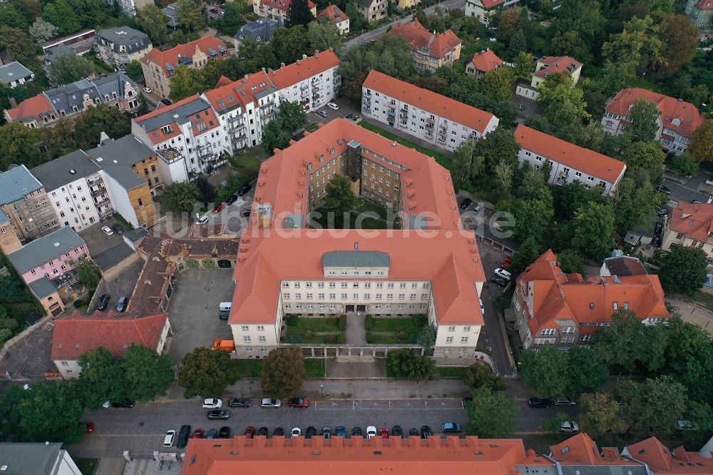 Luftaufnahme Halle (Saale) - Verwaltungsgebäude der staatlichen Behörde Landesverwaltungsamtin Halle (Saale)im Bundesland Sachsen-Anhalt, Deutschland