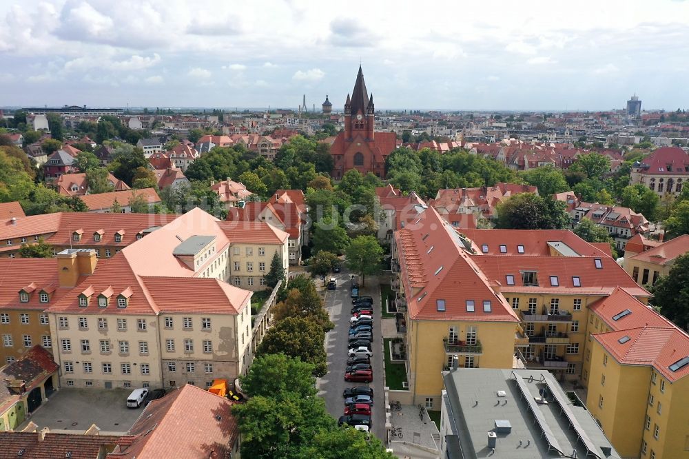 Luftbild Halle (Saale) - Verwaltungsgebäude der staatlichen Behörde Landesverwaltungsamtin Halle (Saale)im Bundesland Sachsen-Anhalt, Deutschland