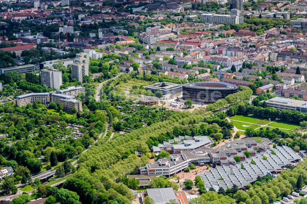 Luftbild Freiburg im Breisgau - Verwaltungsgebäude Tech Rathaus in Freiburg im Breisgau im Bundesland Baden-Württemberg