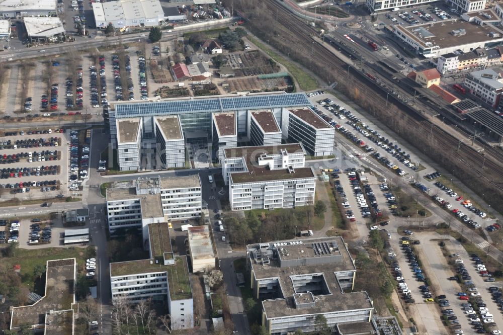 Luftbild Ingelheim am Rhein - Verwaltungsgebäude BI5 des Unternehmens Boehringer Ingelheim in Ingelheim am Rhein im Bundesland Rheinland-Pfalz