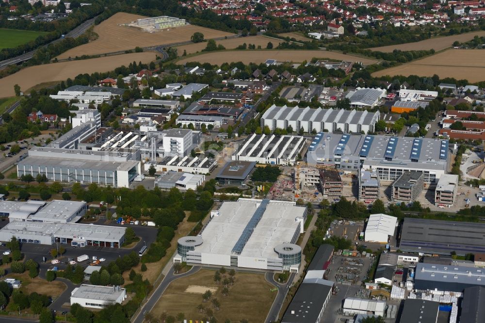 Luftaufnahme Göttingen - Verwaltungsgebäude des Unternehmens Sartorius in Göttingen im Bundesland Niedersachsen