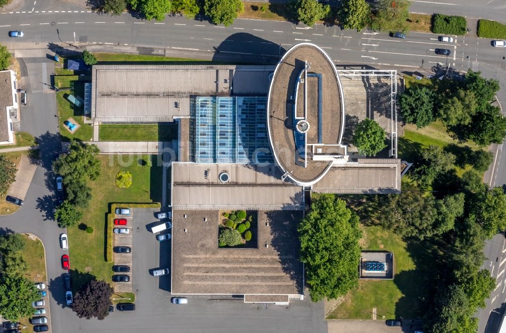 Luftbild Witten - Verwaltungsgebäude des Unternehmens Stadtwerke Witten GmbH an der Westfalenstraße in Witten im Bundesland Nordrhein-Westfalen - NRW, Deutschland