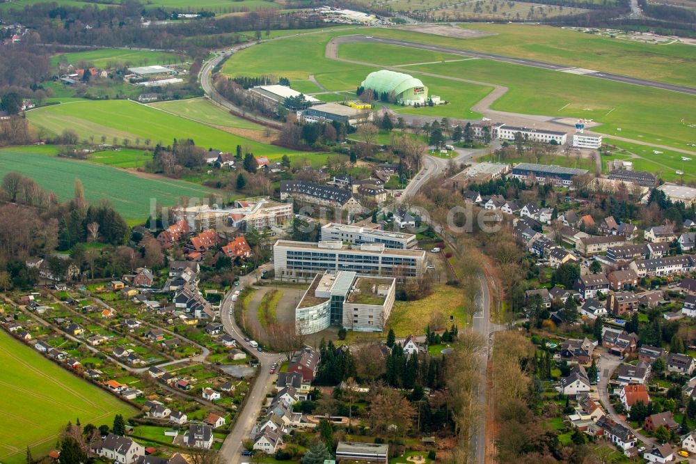 Luftbild Mülheim an der Ruhr - Verwaltungsgebäude des Unternehmens T-Systems International GmbH an der Parsevalstraße in Mülheim an der Ruhr im Bundesland Nordrhein-Westfalen