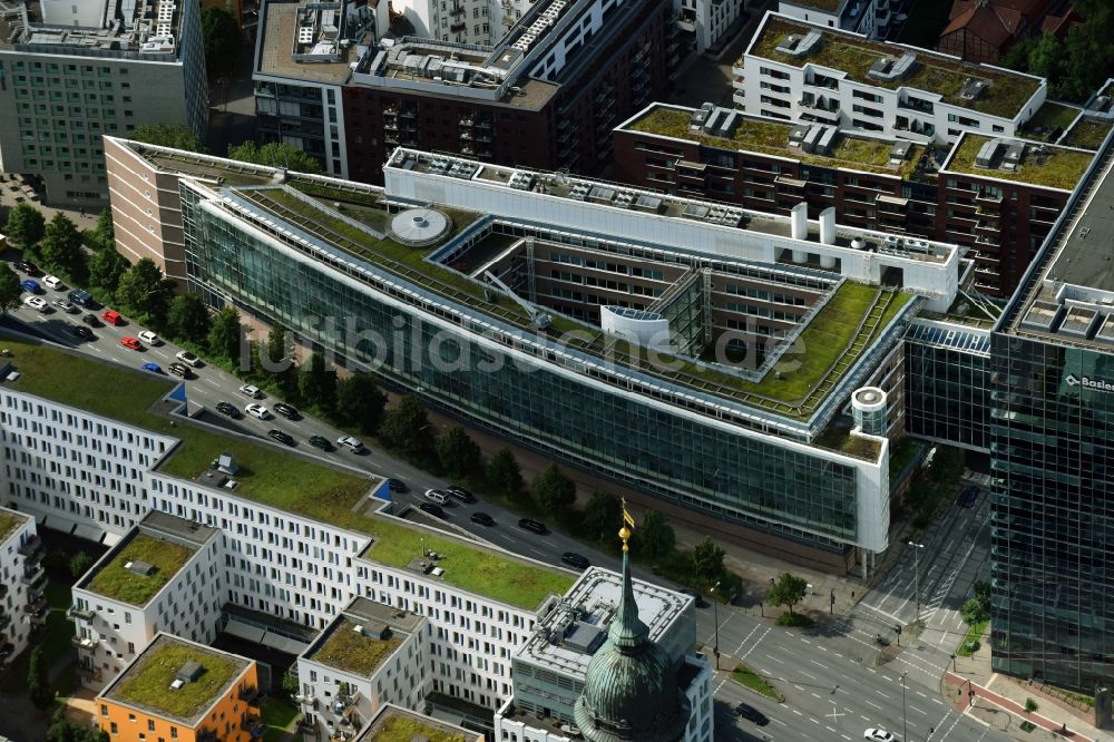 Luftbild Hamburg - Verwaltungsgebäude des Versicherungs- Unternehmens Deutscher Ring zwischen Neuer Steinweg und Ludwig-Erhard-Straße in Hamburg, Deutschland