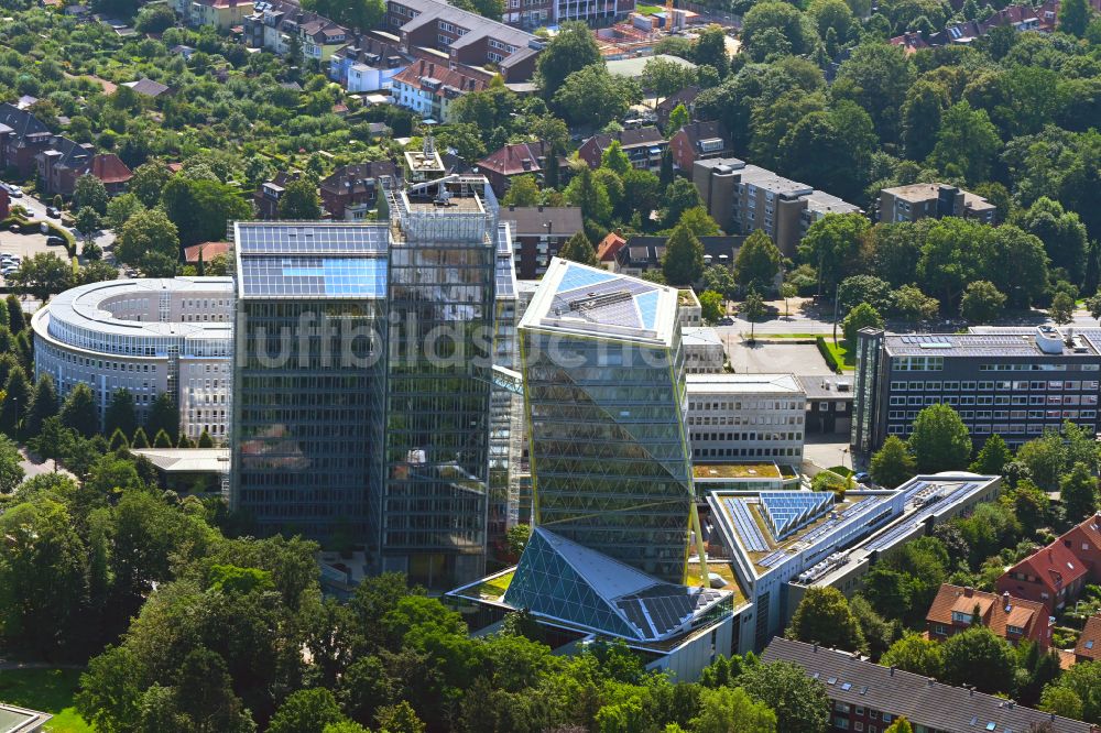 Luftbild Münster - Verwaltungsgebäude des Versicherungs- Unternehmens LVM Versicherung - Zentrale im Ortsteil Aaseestadt in Münster im Bundesland Nordrhein-Westfalen, Deutschland