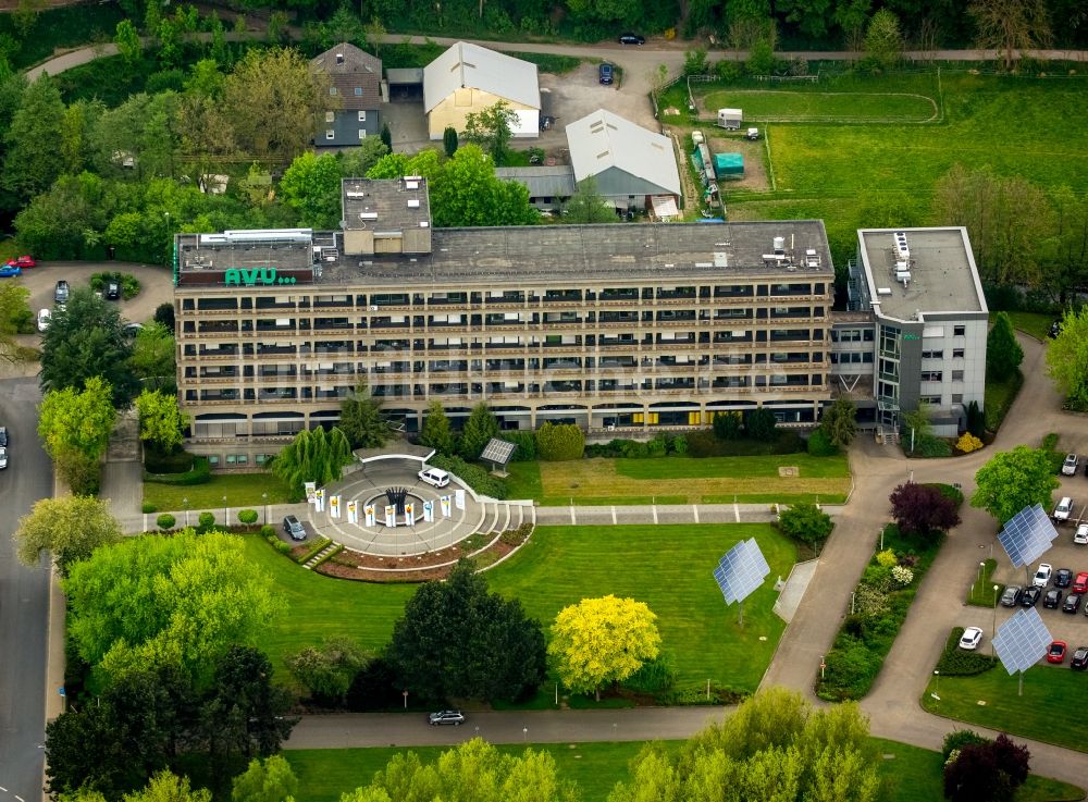 Luftbild Gevelsberg - Verwaltungsgebäude des Versorgungs- Unternehmen AVU AG in Gevelsberg im Bundesland Nordrhein-Westfalen