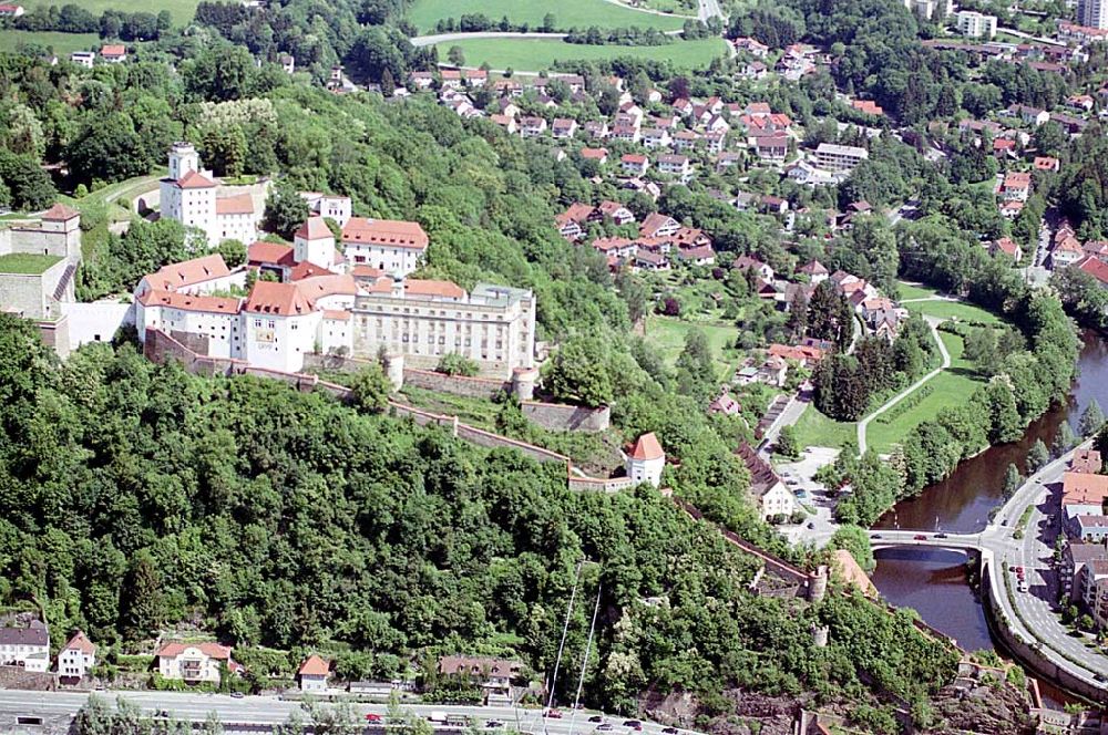 Passau/ Bayern von oben - Veste Oberhaus von Passau an der Donau in Bayern