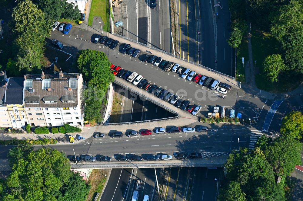 Luftaufnahme Bonn - Viadukt Autobahnbrücke der BAB A565 in Bonn im Bundesland Nordrhein-Westfalen, Deutschland