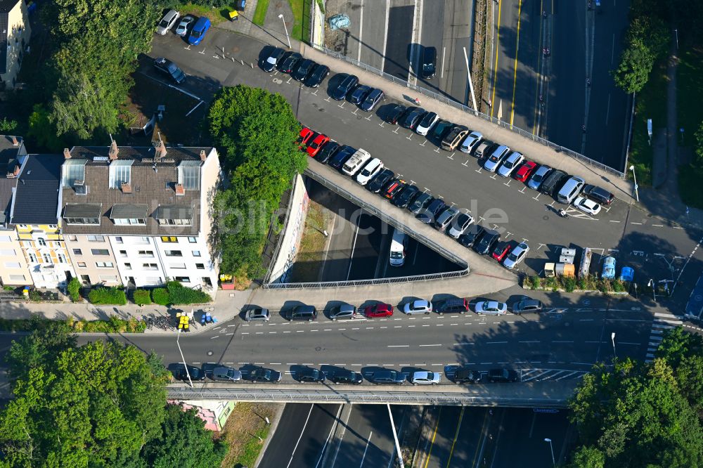 Bonn von oben - Viadukt Autobahnbrücke der BAB A565 in Bonn im Bundesland Nordrhein-Westfalen, Deutschland