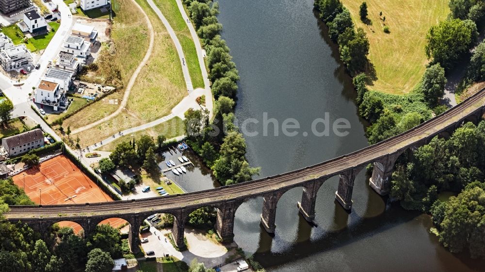 Luftbild Herdecke - Viadukt des Bahn- Brückenbauwerk in Herdecke im Bundesland Nordrhein-Westfalen, Deutschland