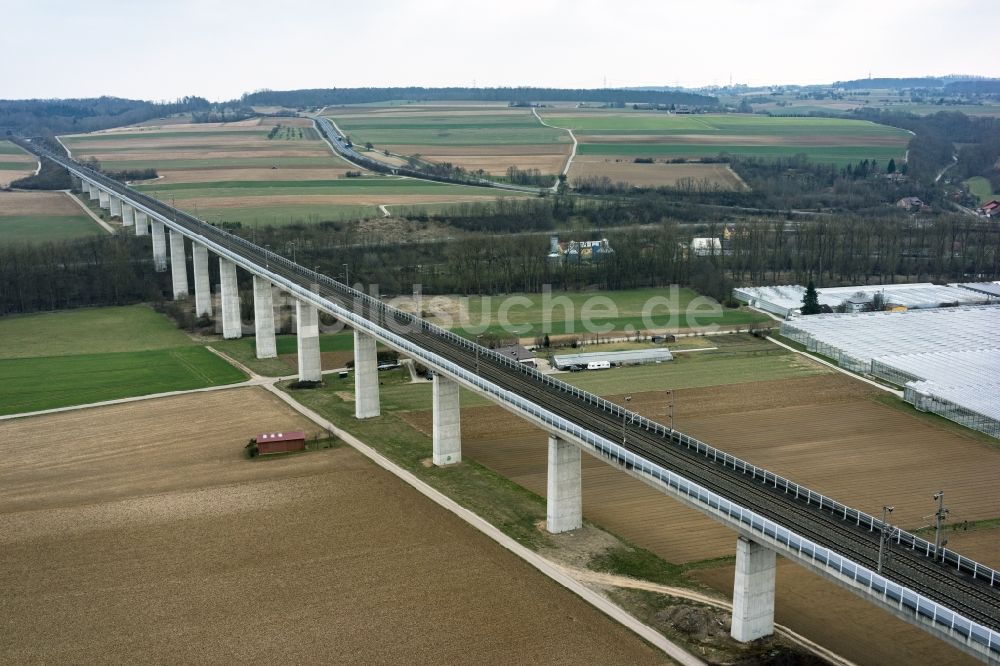 Luftbild Vaihingen an der Enz - Viadukt des Bahn- Brückenbauwerk in Vaihingen an der Enz im Bundesland Baden-Württemberg