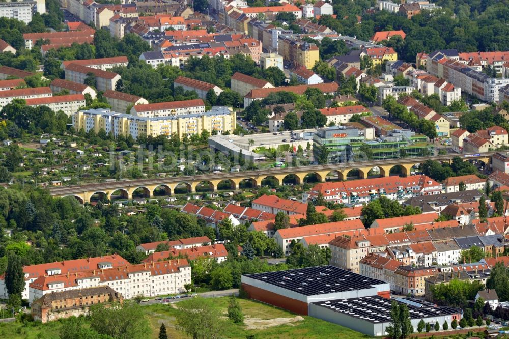 Leipzig OT Wahren aus der Vogelperspektive: Viadukt im Ortsteil Wahren in Leipzig im Bundesland Sachsen