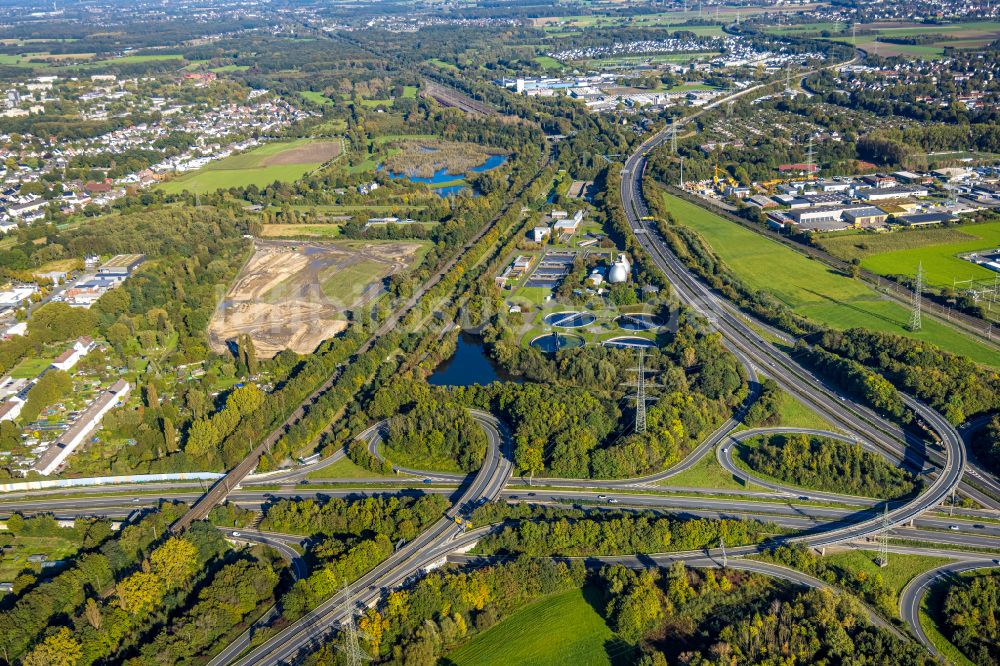 Luftbild Dortmund - Viadukt der Schnellstraße 236 Brackeler Straße im Ortsteil Scharnhorst in Dortmund im Bundesland Nordrhein-Westfalen, Deutschland