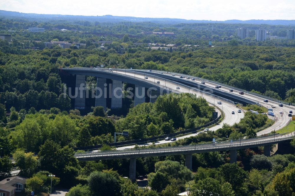 Luftbild Kiel - Viadukt der Schnellstraße der Bundesstraße B503 in Kiel im Bundesland Schleswig-Holstein