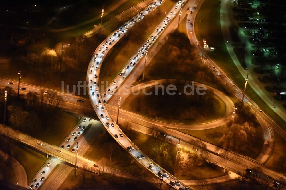 München aus der Vogelperspektive: Viadukt der Schnellstraße am Georg-Brauchle-Ring in München im Bundesland Bayern