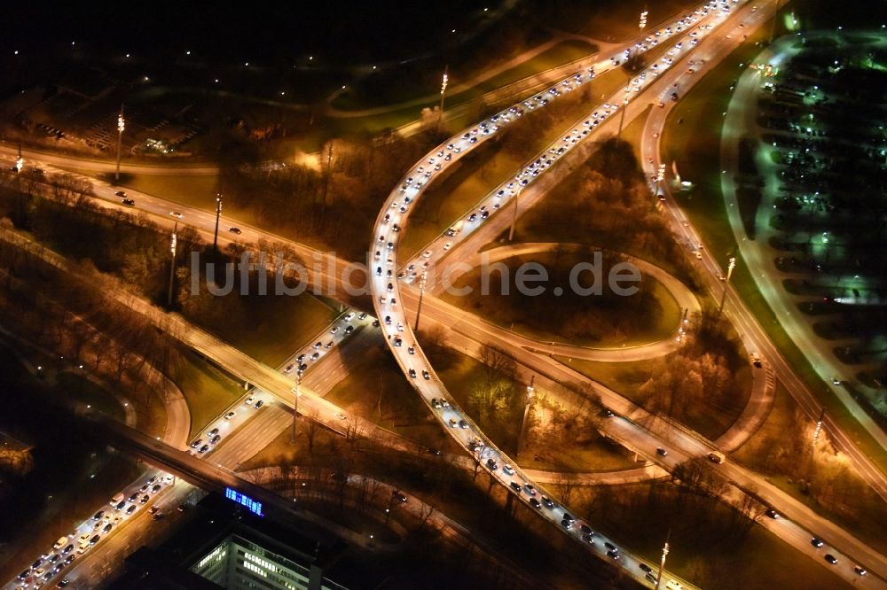 Luftbild München - Viadukt der Schnellstraße am Georg-Brauchle-Ring in München im Bundesland Bayern