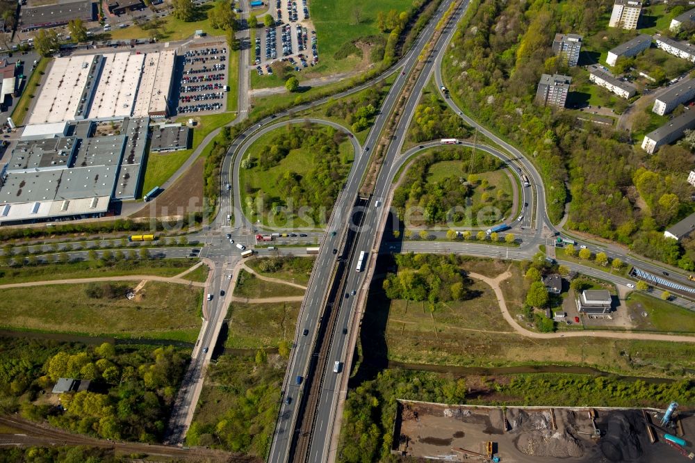 Luftbild Dortmund - Viadukt der Schnellstraße Mallinckrodtstraße in Dortmund im Bundesland Nordrhein-Westfalen