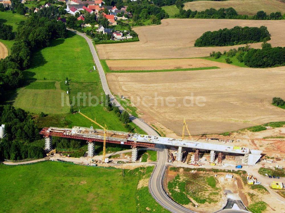 Luftbild Dorna - Viaduktbau in Dorna bei Gera