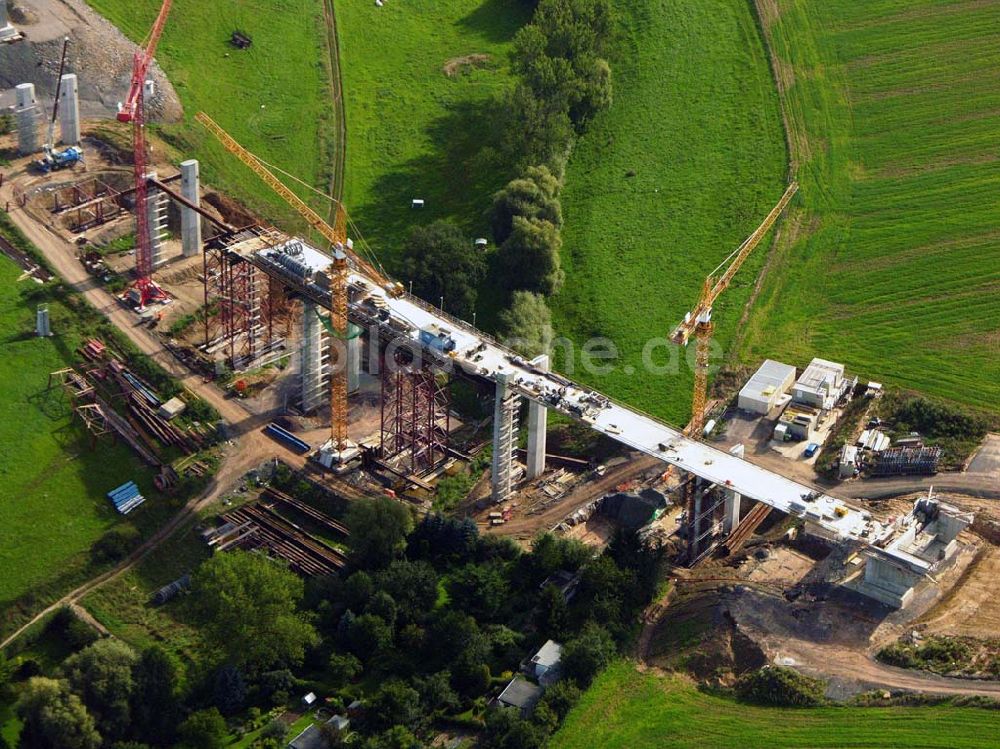 Laasen von oben - Viaduktbau in Gera Laasen