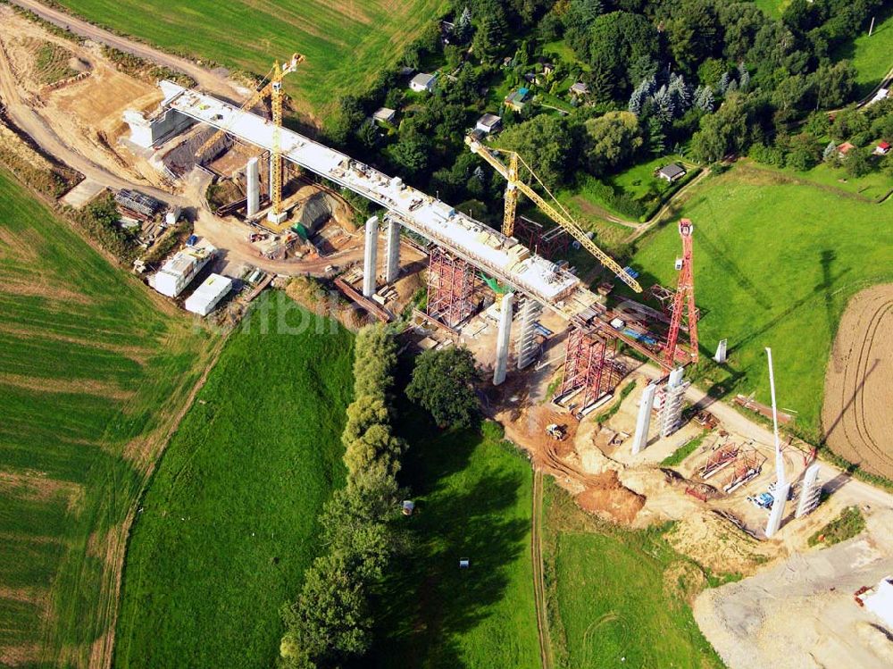 Laasen von oben - Viaduktbau in Gera Laasen