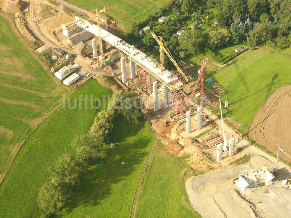 Laasen aus der Vogelperspektive: Viaduktbau in Gera Laasen