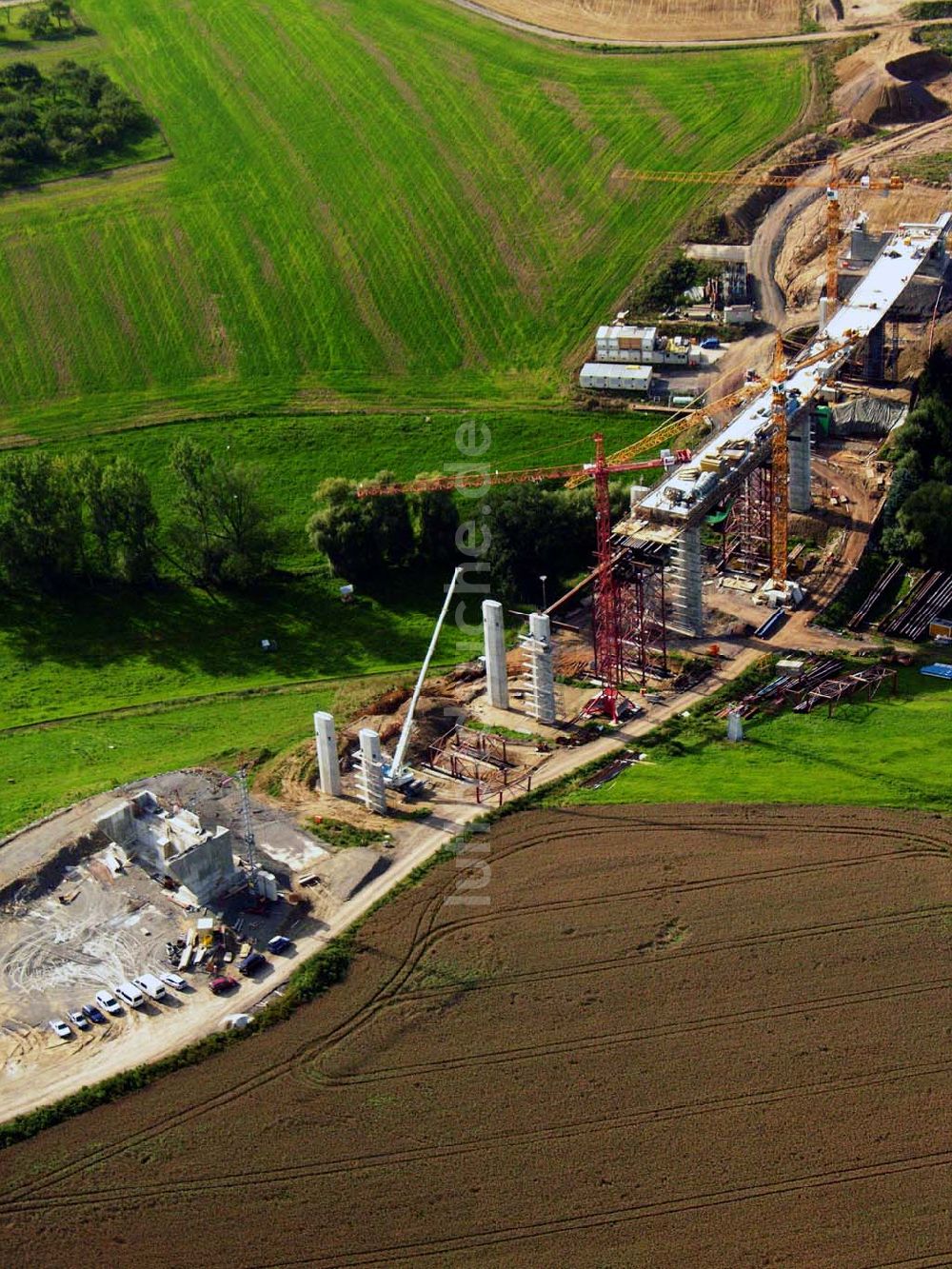 Laasen von oben - Viaduktbau in Gera Laasen