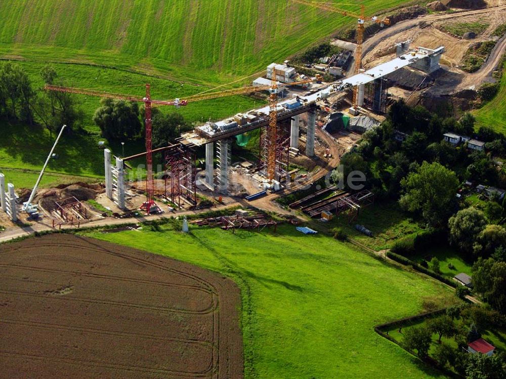 Laasen aus der Vogelperspektive: Viaduktbau in Gera Laasen