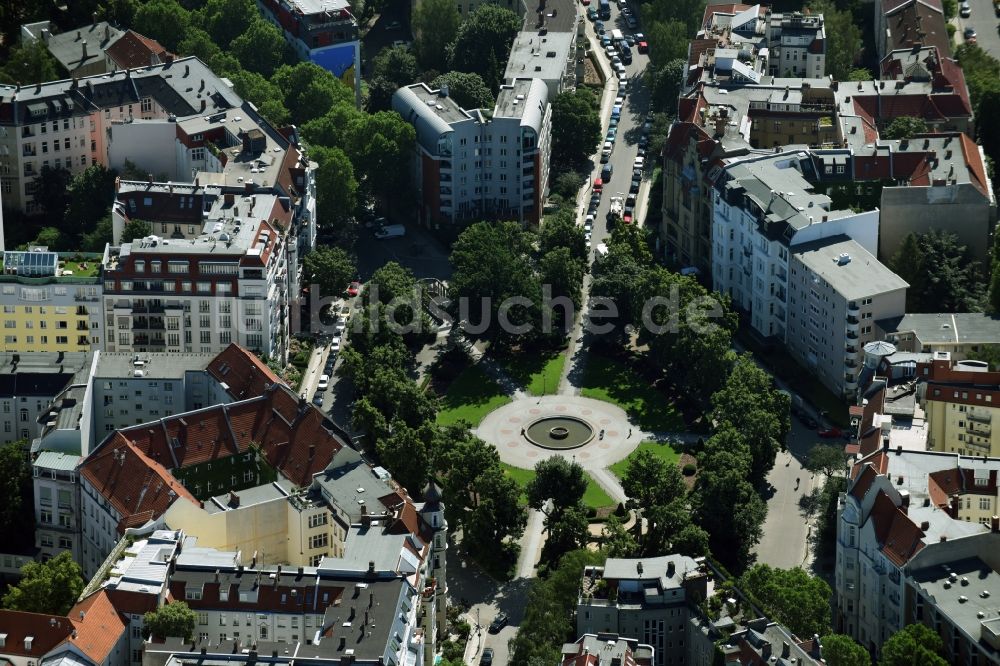 Berlin aus der Vogelperspektive: Viktoria-Luise-Platz im Innenstadt- Zentrum in Berlin