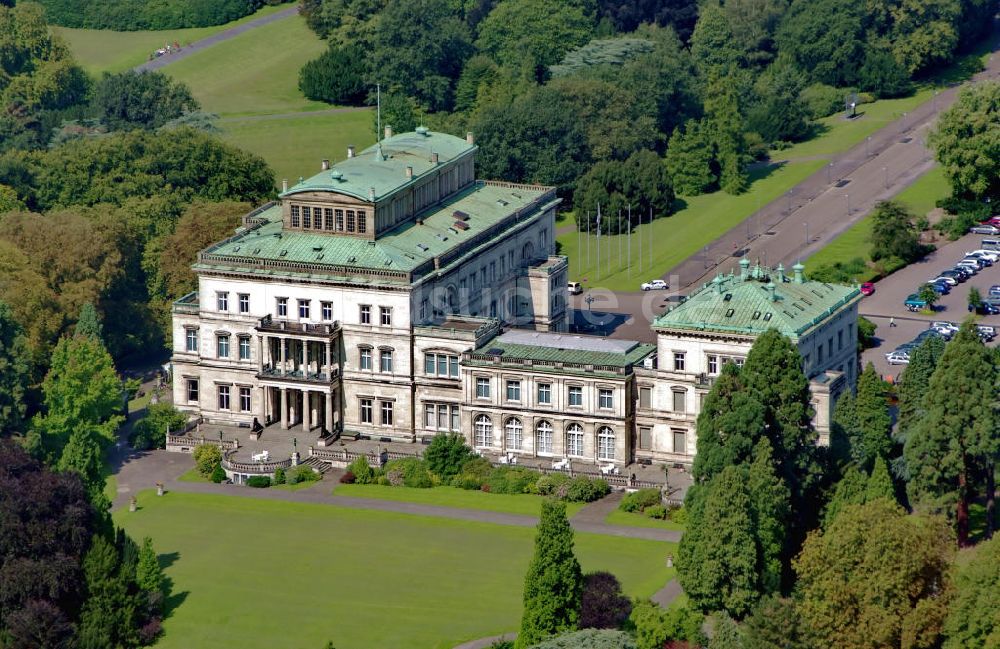 Essen von oben - Villa Hügel in Essen