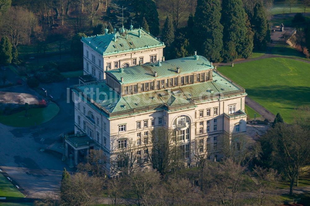 Luftbild Essen - Villa Hügel im Essener Stadtteil Bredeney im Bundesland Nordrhein-Westfalen