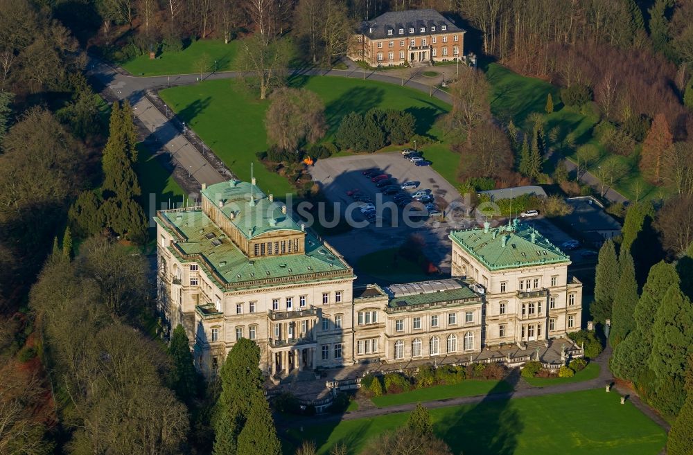 Luftbild Essen - Villa Hügel im Essener Stadtteil Bredeney im Bundesland Nordrhein-Westfalen