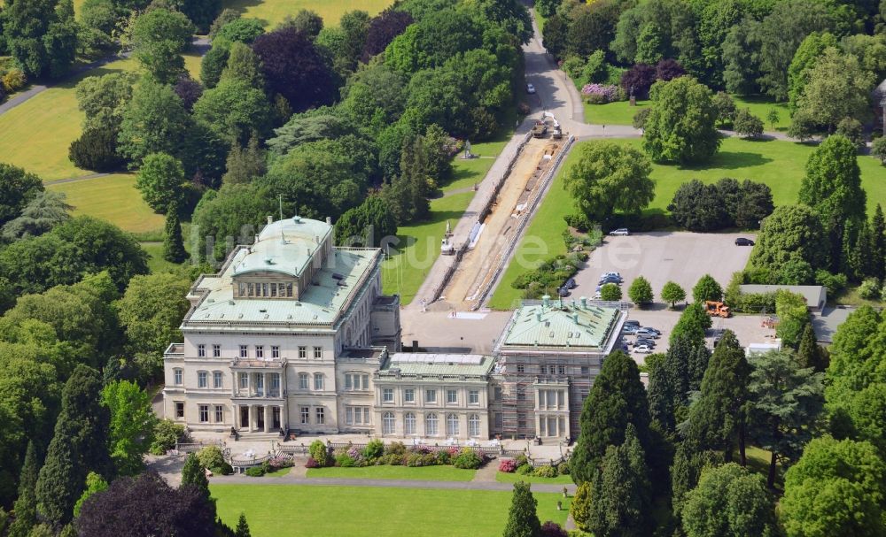 Luftbild Essen - Villa Hügel im Essener Stadtteil Bredeney im Bundesland Nordrhein-Westfalen