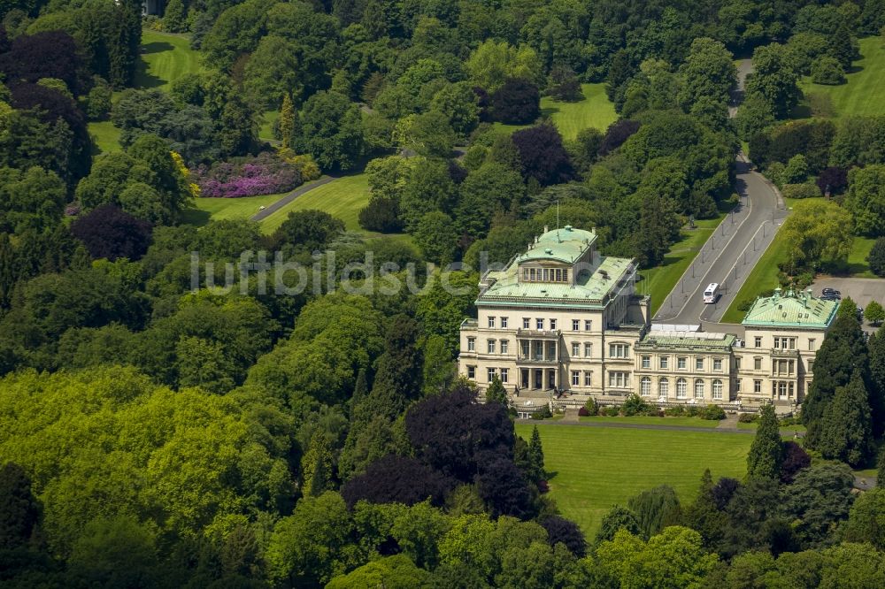 Luftbild Essen - Villa Hügel im Essener Stadtteil Bredeney im Bundesland Nordrhein-Westfalen