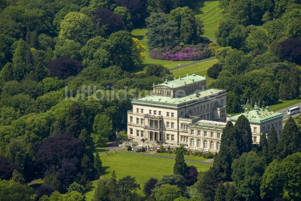 Luftaufnahme Essen - Villa Hügel im Essener Stadtteil Bredeney im Bundesland Nordrhein-Westfalen