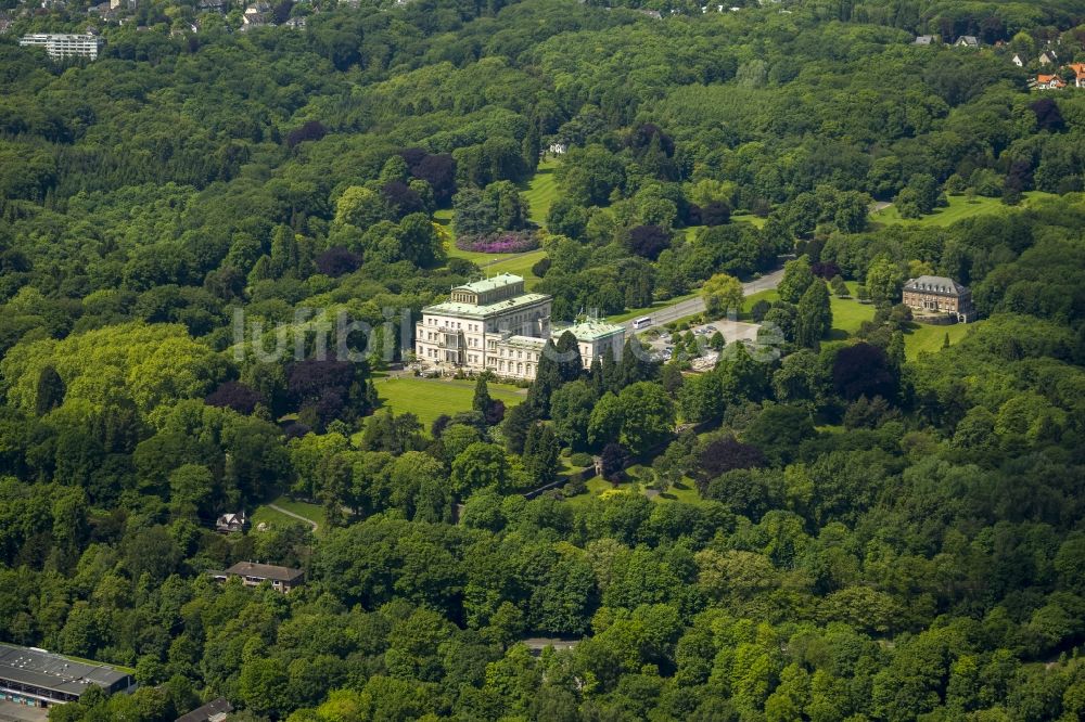 Essen von oben - Villa Hügel im Essener Stadtteil Bredeney im Bundesland Nordrhein-Westfalen