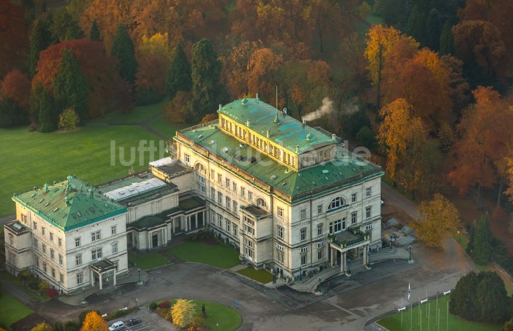 Essen von oben - Villa Hügel im Essener Stadtteil Bredeney im Bundesland Nordrhein-Westfalen